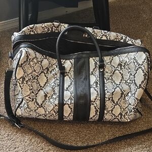 Steve Madden Black and White Travel Bag